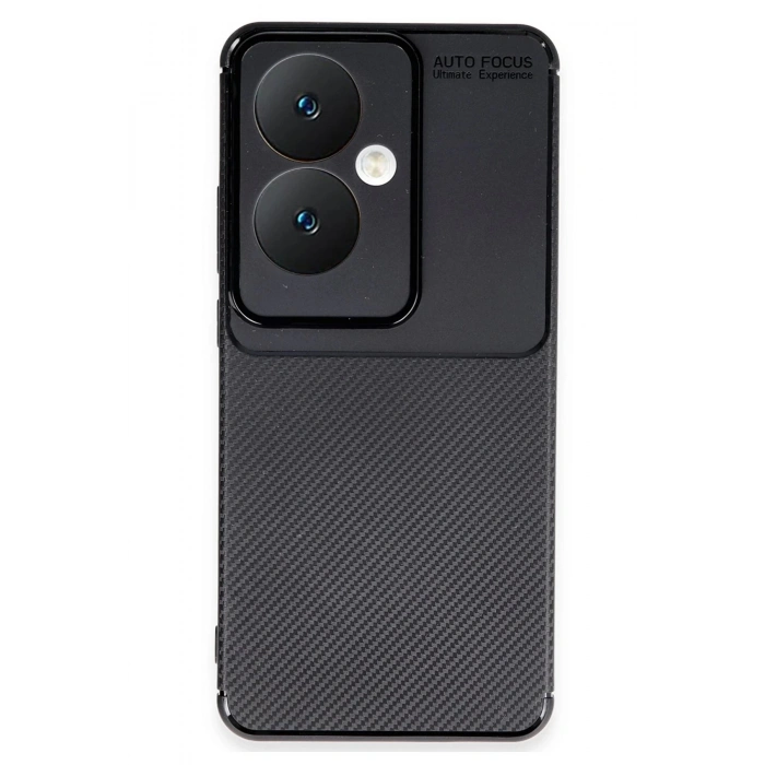Oppo Reno 11F Kılıf Auto Focus Karbon Kapak - Siyah