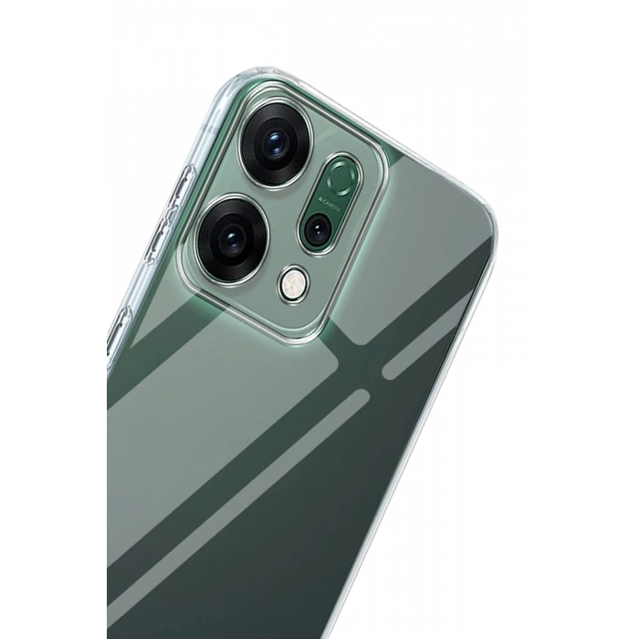 Oppo Reno 14 Kılıf Lüx Şeffaf Silikon - Şeffaf