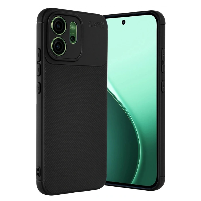 Oppo Reno 14F Auto Focus Karbon Kapak - Siyah