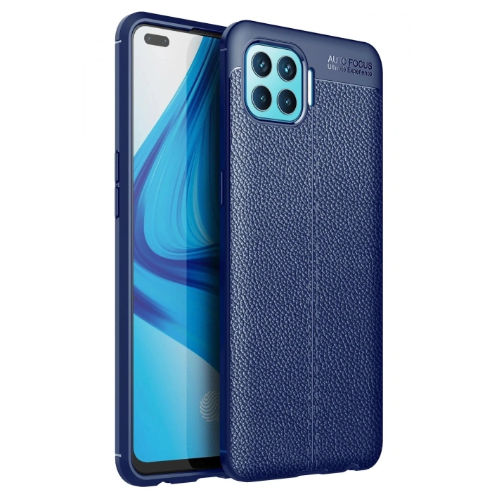 Oppo Reno 4 Lite Kılıf Auto Focus Kapak - Lacivert