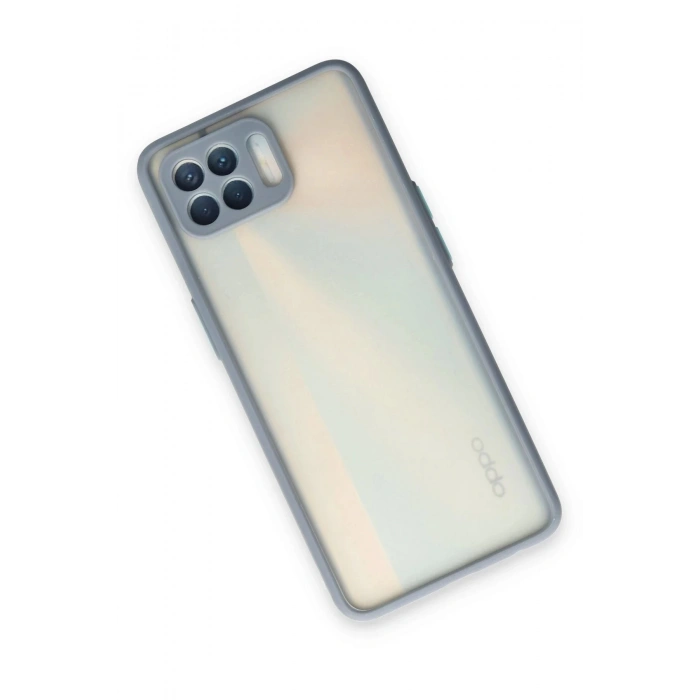 Oppo Reno 4 Lite Kılıf Montreal Silikon Kapak - Gri