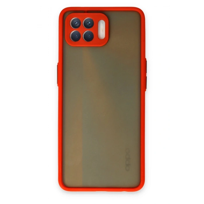Oppo Reno 4 Lite Kılıf Montreal Silikon Kapak - Kırmızı