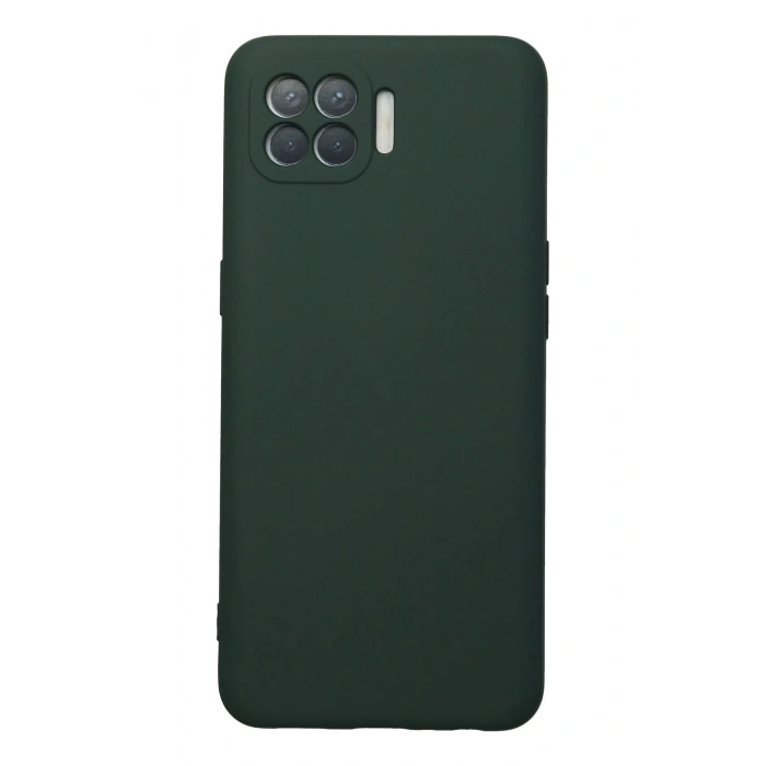 Oppo Reno 4 Lite Kılıf Nano içi Kadife Silikon - Koyu Yeşil