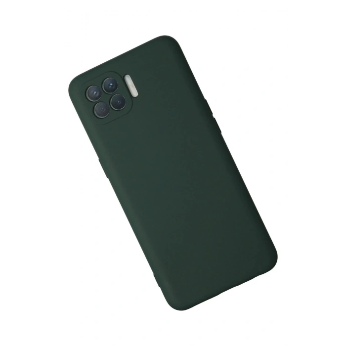 Oppo Reno 4 Lite Kılıf Nano içi Kadife Silikon - Koyu Yeşil
