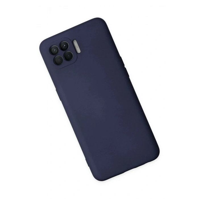 Oppo Reno 4 Lite Kılıf Nano içi Kadife Silikon - Lacivert