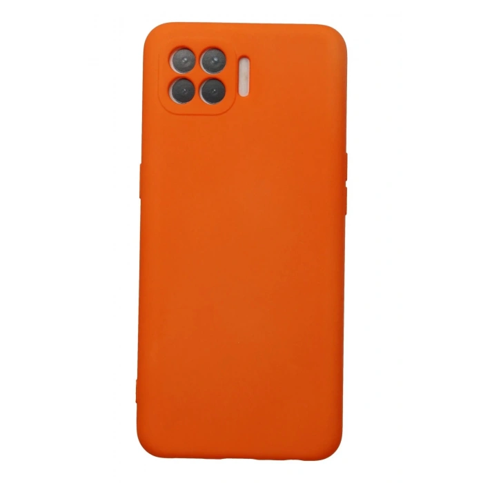 Oppo Reno 4 Lite Kılıf Nano içi Kadife Silikon - Turuncu