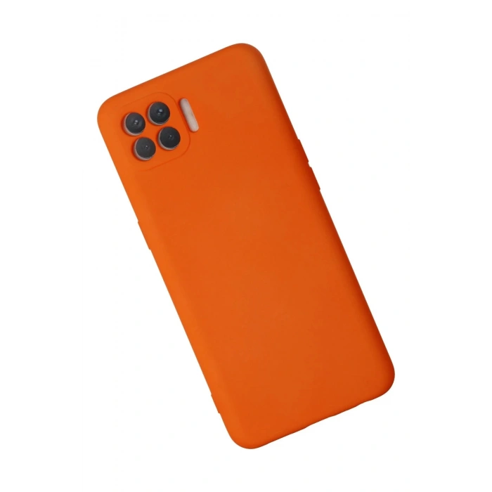 Oppo Reno 4 Lite Kılıf Nano içi Kadife Silikon - Turuncu