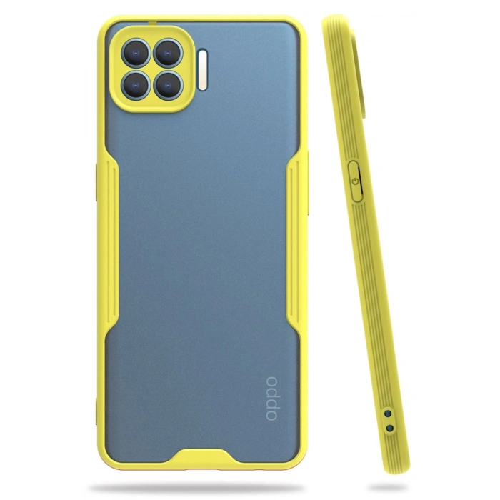 Oppo Reno 4 Lite Kılıf Platin Silikon - Sarı