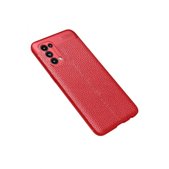 Oppo Reno 5 Kılıf Auto Focus Kapak - Kırmızı