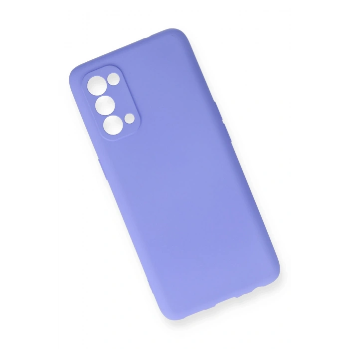Oppo Reno 5 Kılıf First Silikon - Lila