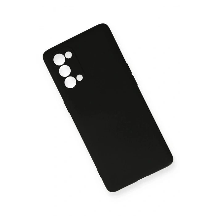 Oppo Reno 5 Kılıf Nano içi Kadife Silikon - Siyah
