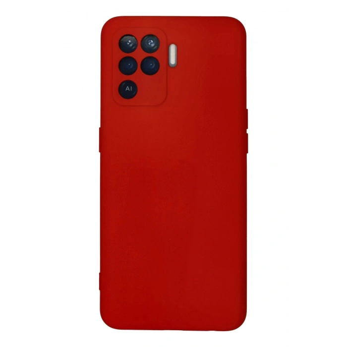 Oppo Reno 5 Lite Kılıf Nano içi Kadife Silikon - Kırmızı