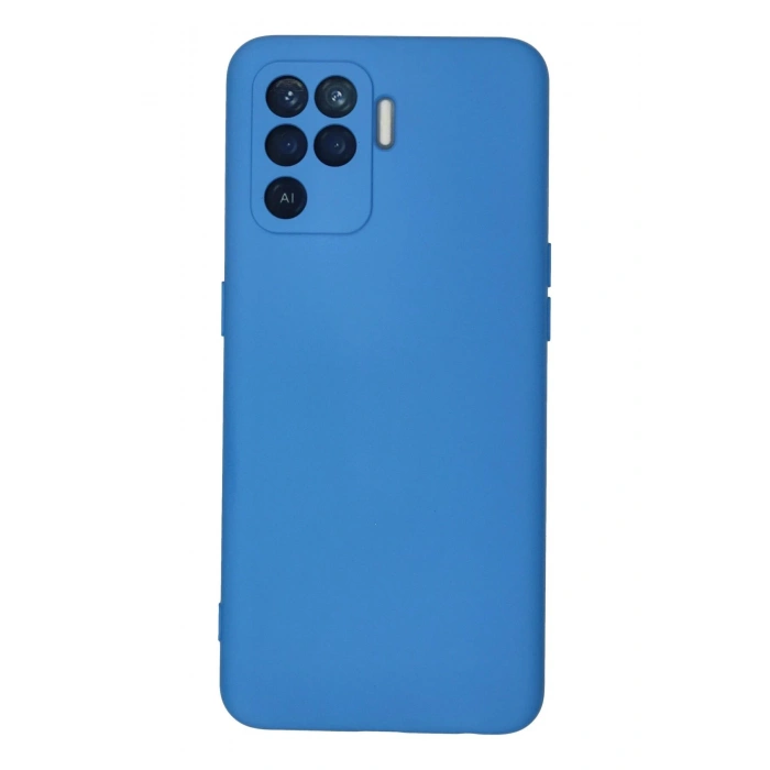 Oppo Reno 5 Lite Kılıf Nano içi Kadife Silikon - Mavi