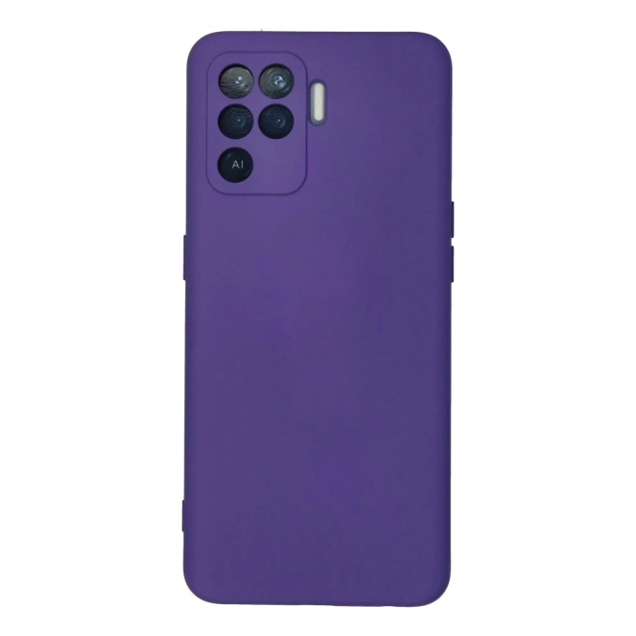Oppo Reno 5 Lite Kılıf Nano içi Kadife Silikon - Mor