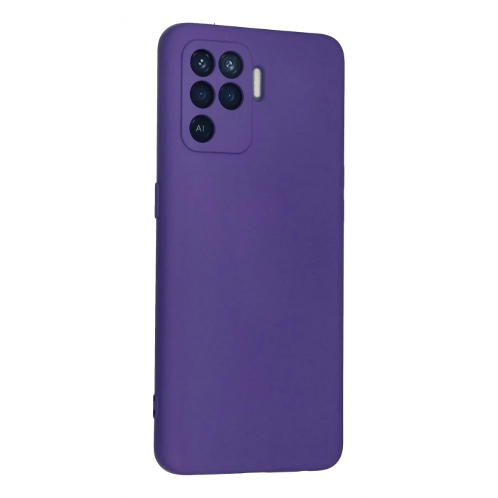 Oppo Reno 5 Lite Kılıf Nano içi Kadife Silikon - Mor