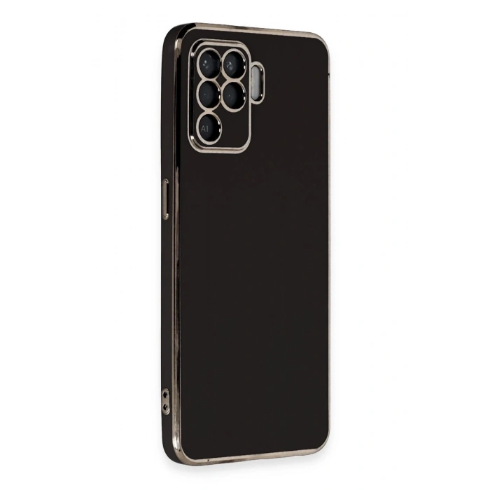 Oppo Reno 5 Lite Kılıf Volet Silikon - Siyah