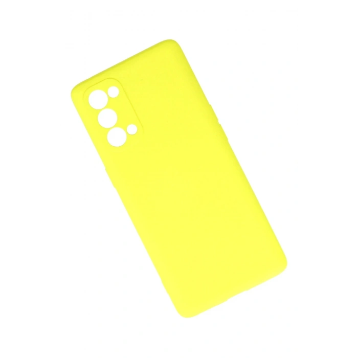 Oppo Reno 5 Pro Kılıf First Silikon - Sarı
