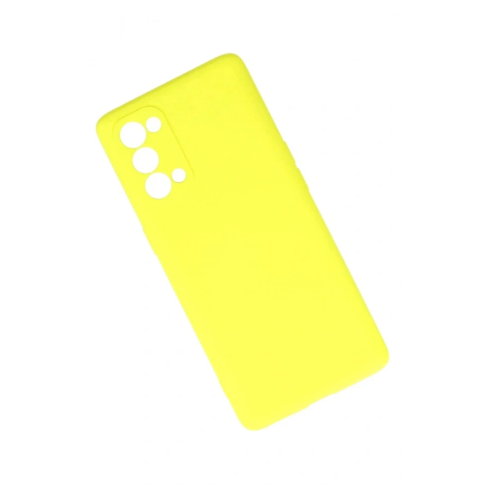 Oppo Reno 5 Pro Kılıf First Silikon - Sarı