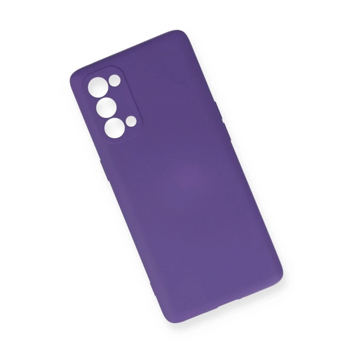 Oppo Reno 5 Pro Kılıf Nano içi Kadife Silikon - Mor