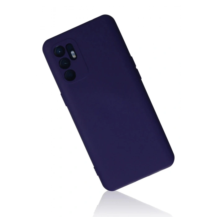 Oppo Reno 6 Kılıf Nano içi Kadife Silikon - Mor