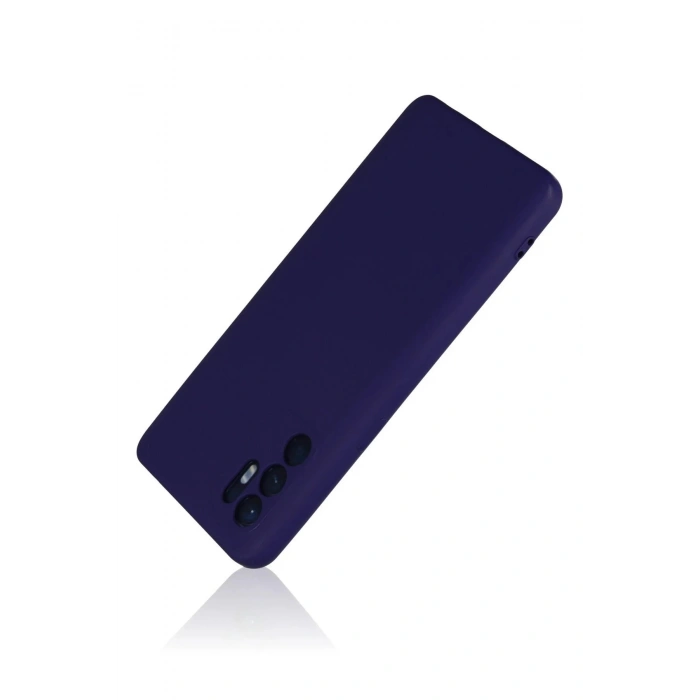 Oppo Reno 6 Kılıf Nano içi Kadife Silikon - Mor