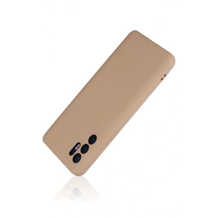 Oppo Reno 6 Kılıf Nano içi Kadife Silikon - Pudra