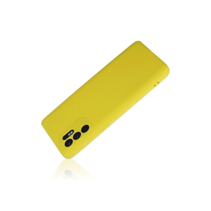 Oppo Reno 6 Kılıf Nano içi Kadife Silikon - Sarı1