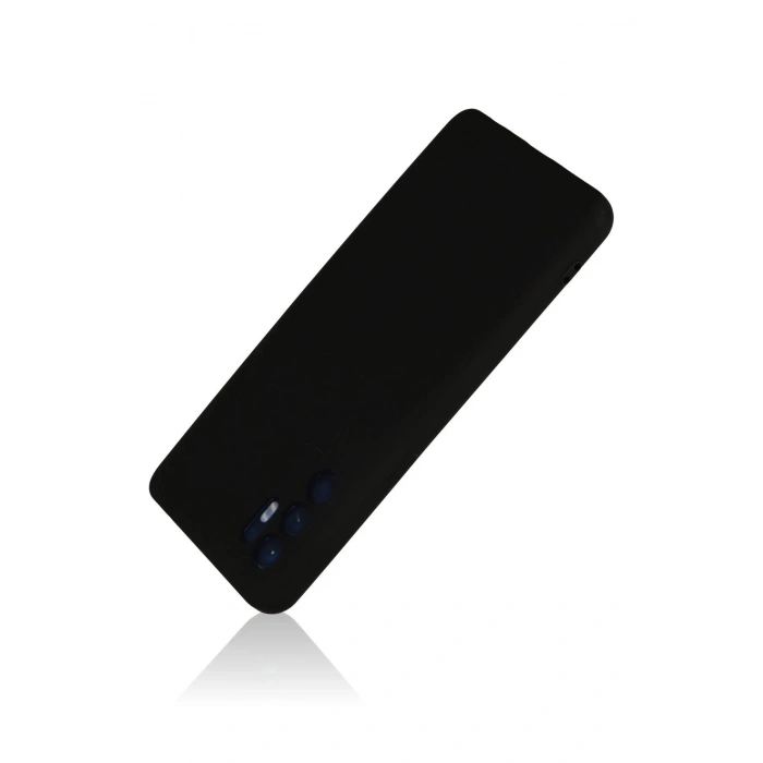 Oppo Reno 6 Kılıf Nano içi Kadife Silikon - Siyah