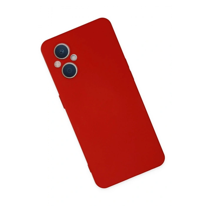 Oppo Reno 7 Lite Kılıf Nano içi Kadife Silikon - Kırmızı