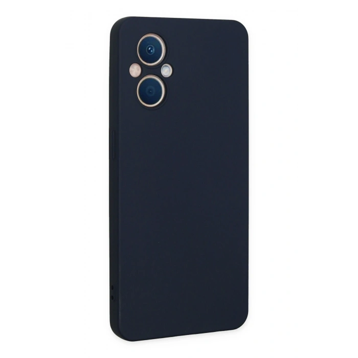 Oppo Reno 7 Lite Kılıf Nano içi Kadife Silikon - Lacivert