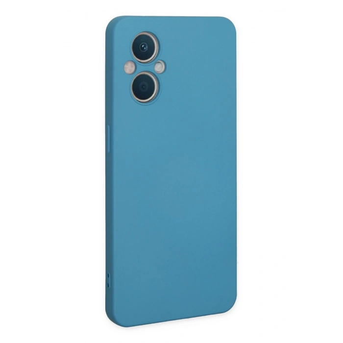 Oppo Reno 7 Lite Kılıf Nano içi Kadife Silikon - Mavi