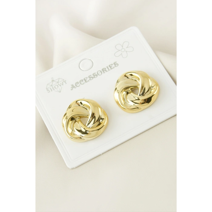 Örgü Şekilli Plastik Küpe