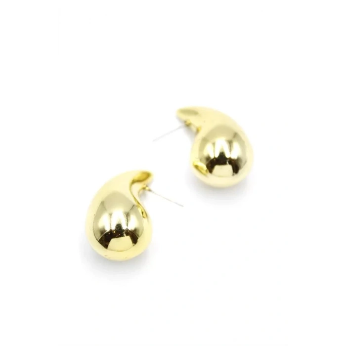 Orta Boy Damla Küpe - Altın