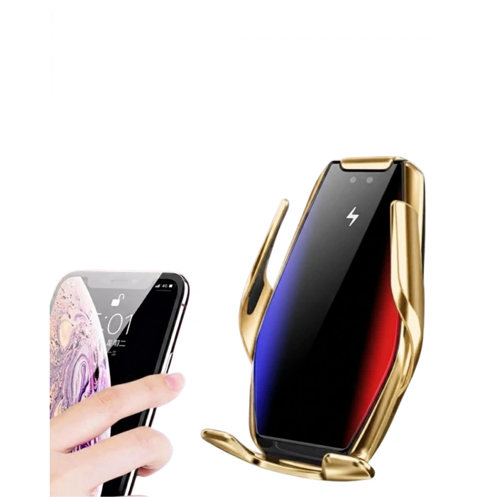 Otomatik Açılan Araç Telefon Tutucu Kablosuz Şarj Ve Tek Elle Kullanım