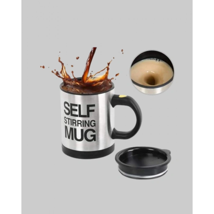 Otomatik Karıştıran Akıllı Kupa – Paslanmaz Çelik, Isı Korumalı