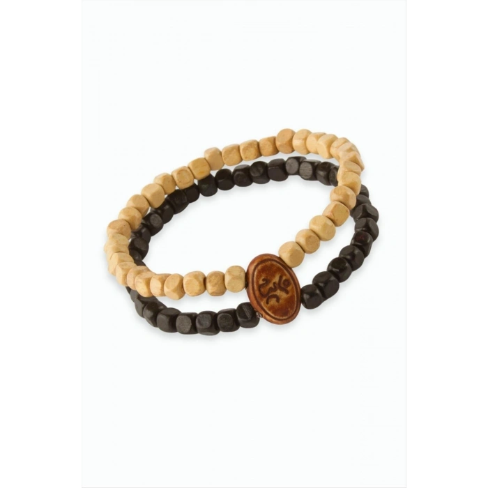 Oval Bambu Ahşap Bileklik 6 mm