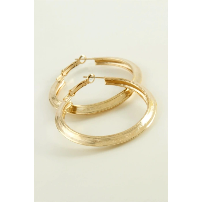 Oval Halka Küpe 4 cm