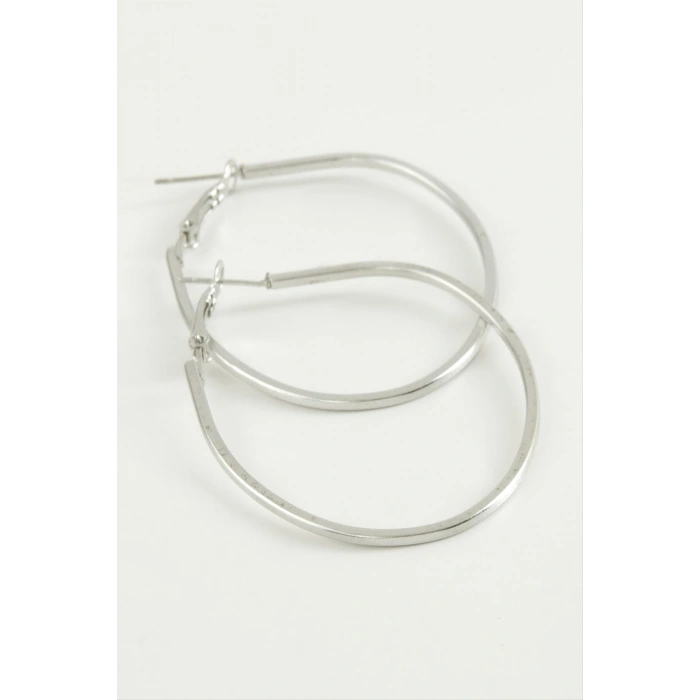 Oval Halka Küpe 4,5 cm