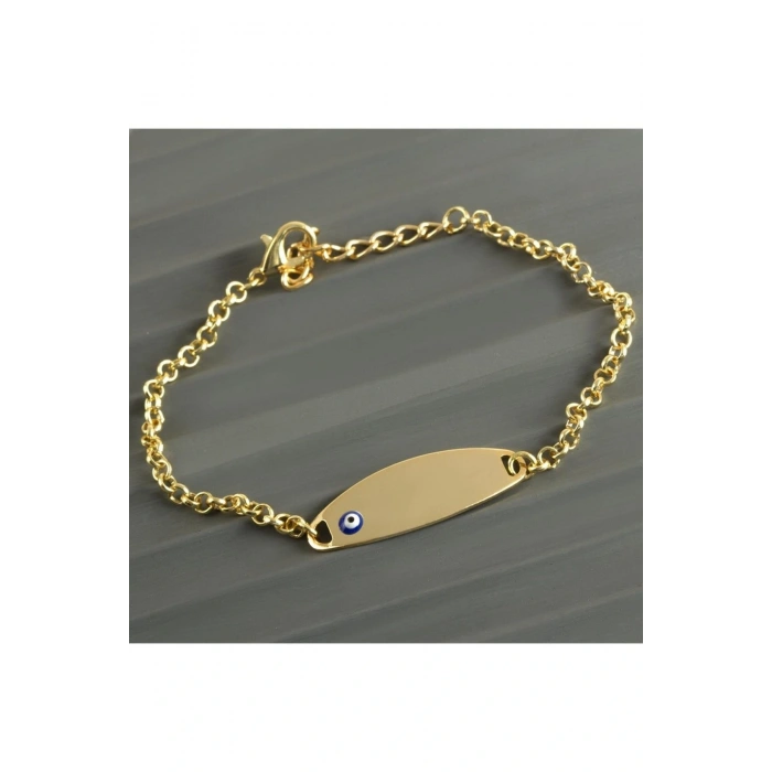 Oval İsim Yazılabilir Boş Plaka Bileklik