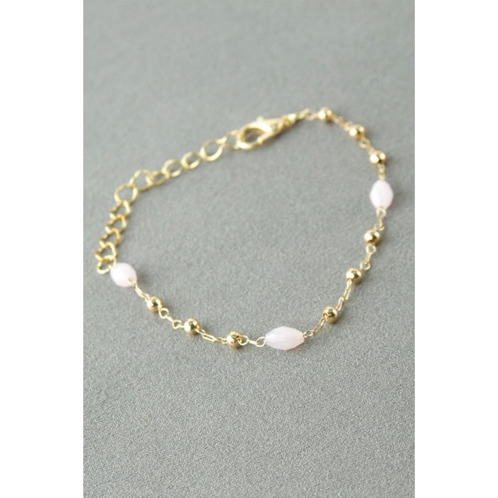 Oval Kristal Taşlı Bileklik