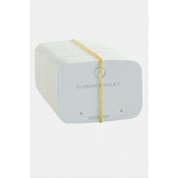 Oval Lüx Küpe Kartı 100 Adet