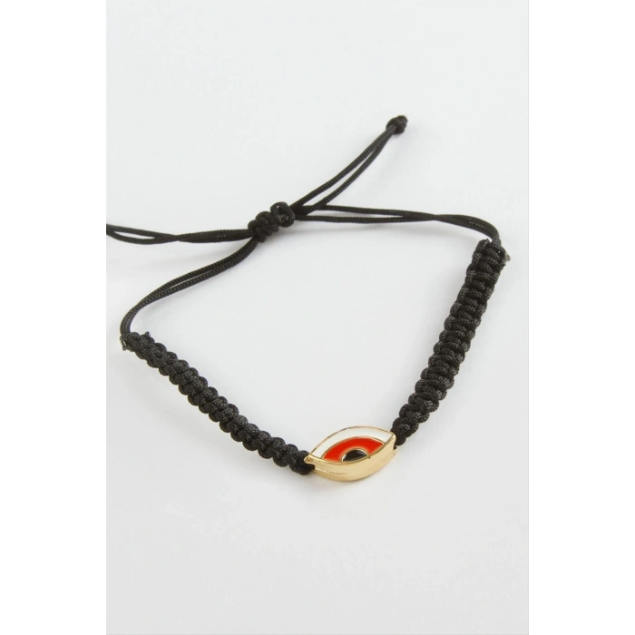 Oval Nazar Makrome Örgülü Bileklik