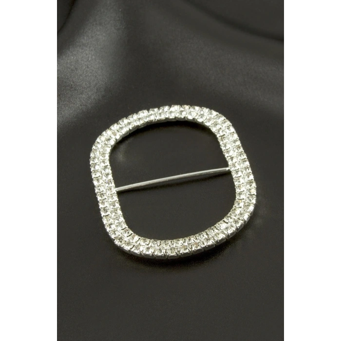 Oval Taşlı Kemer Tokası 2 Adet