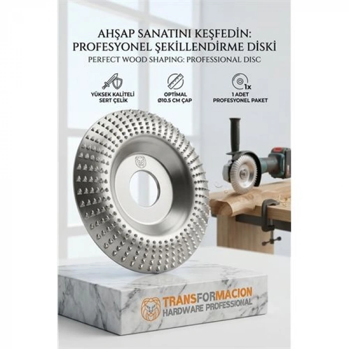 Oval Tip Bombeli Ahşap Törpü Diski  100mm | Tungsten Karbür 723064