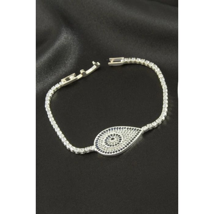 Oval Zirkon Taşlı Çocuk Bileklik 16 cm