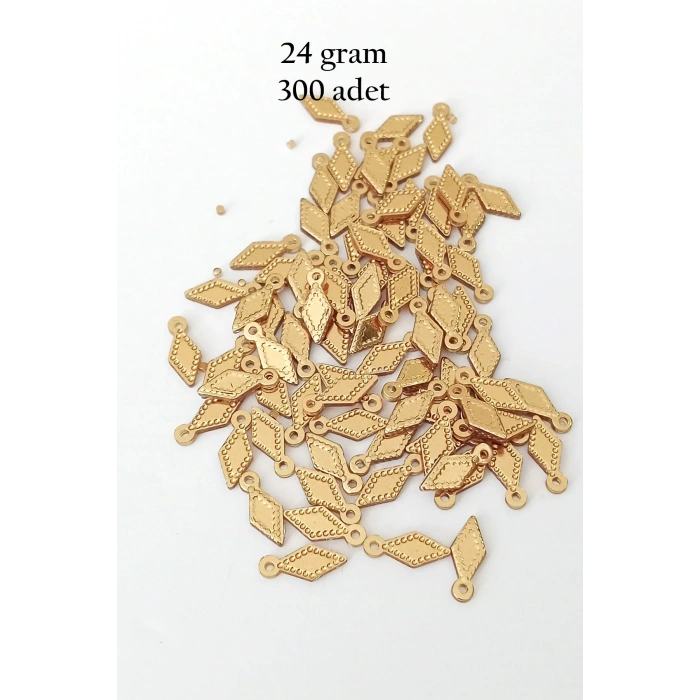 Oya Abiye Bileklik Kolye Pleksi Metalik Plastik Pul Altın Renk 24 gram 300 adet - BNC550