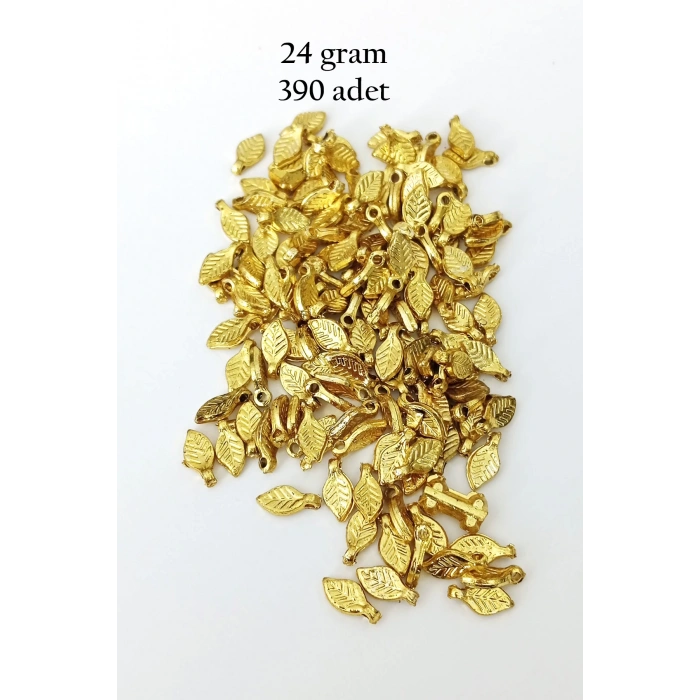 Oya Abiye Bileklik Kolye Pleksi Metalik Plastik Pul Altın Renk 24 gram 390 adet - BNC535