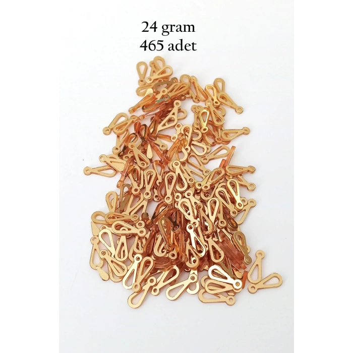 Oya Abiye Bileklik Kolye Pleksi Metalik Plastik Pul Altın Renk 24 gram 465 adet - BNC542