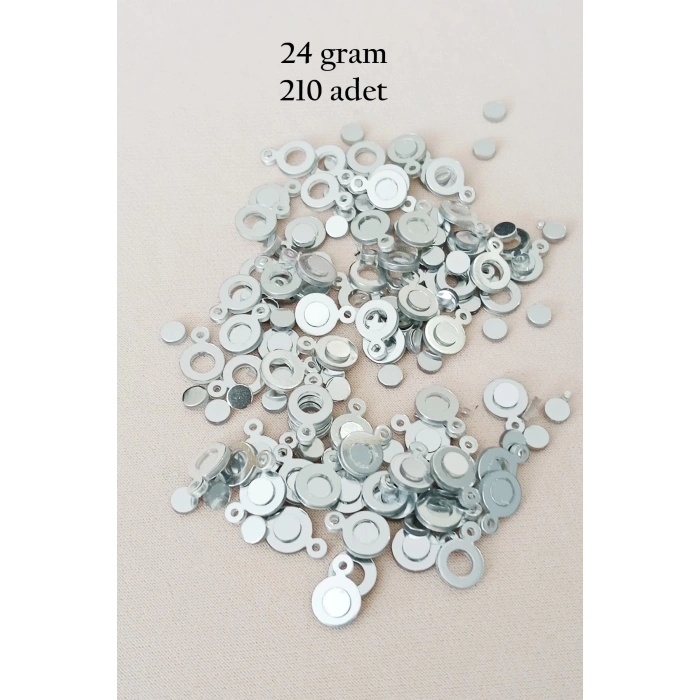 Oya Abiye Bileklik Kolye Pleksi Metalik Plastik Pul Gümüş Renk 24 gram 210 adet - BNC570
