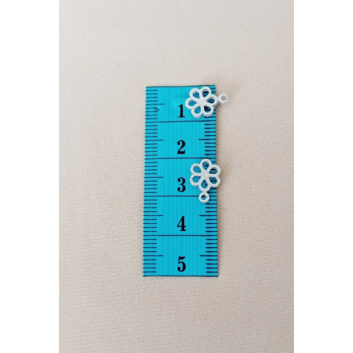 Oya Abiye Bileklik Kolye Pleksi Metalik Plastik Pul Gümüş Renk 8 gram 100 adet - BNC528